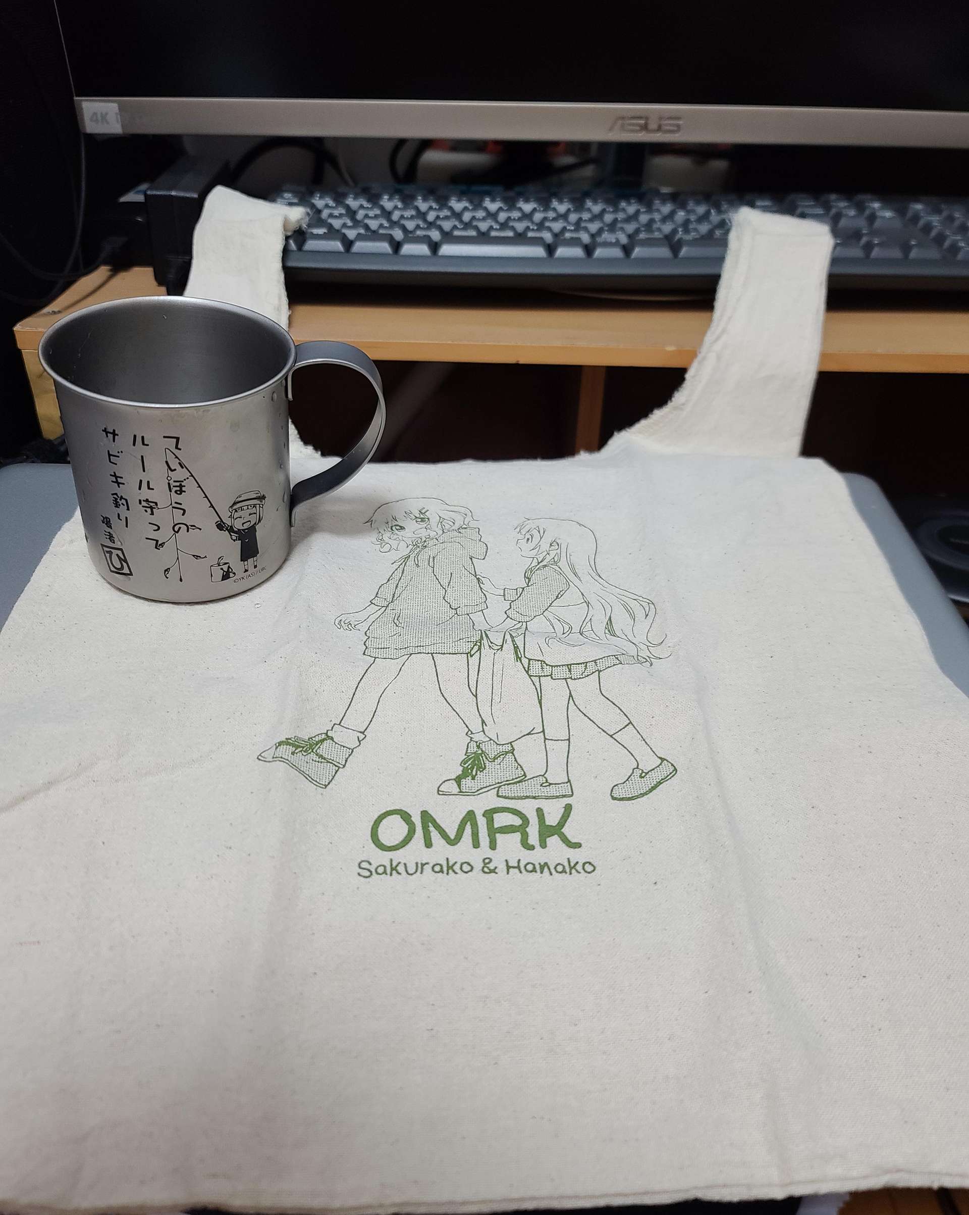 【動漫周邊開箱】放學後堤防日誌不銹鋼杯&大室家環保購物袋