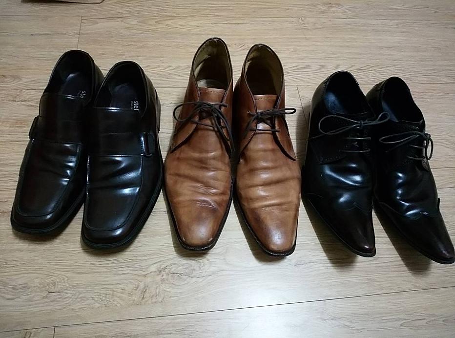 【樂淘代拍開箱】三雙二手男皮鞋